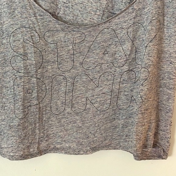 VS PINK | Women’s Gray Crop Top Size Large - Picture 2 of 5